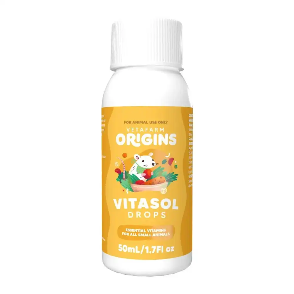 Vetafarm Origins Vitasol Drops For Small Animals - 50ml