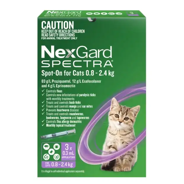 Nexgard Spectra Spot-on Solution for Small Cats & Kittens 0.8-2.4 kg