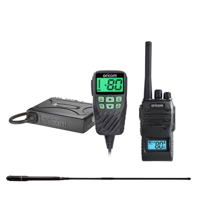 Oricom UHF360 5 Watt UHF CB Radio with Controller Speaker Microphone AND ANU215 6.5dBi UHF CB Antenna AND UHF5400 5 Watt Handheld UHF CB Radio (UHF360AHH)