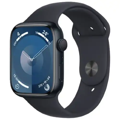 Apple Watch Series 9, MR993 GPS 45mm Midnight Aluminium Case with S/M Sport Band