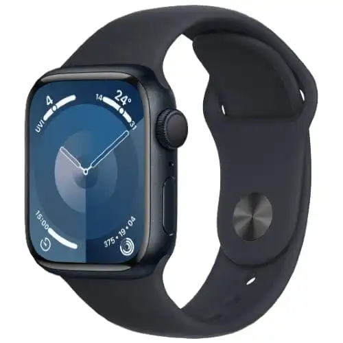 Apple Watch Series 9, MR8W3 GPS 41mm Midnight Aluminium Case with S/M Sport Band