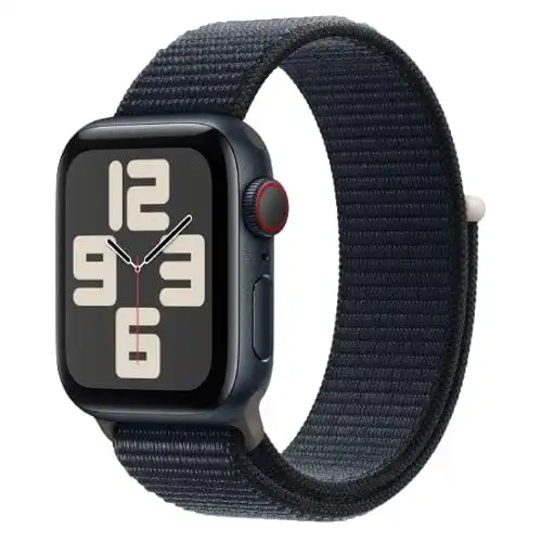 Apple Watch SE 2023, MRE03 GPS 40mm Midnight Aluminium Case with Sport Loop