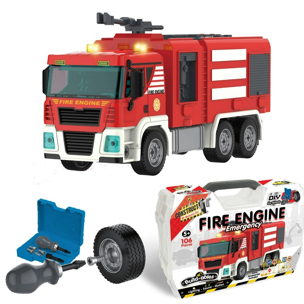 Construct It Build-ables Plus - Fire Engine Emergency