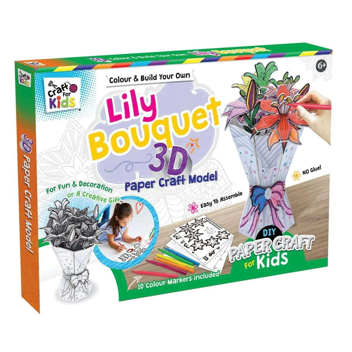 Craft for Kids Lily Bouquet 3d Papercraft Model