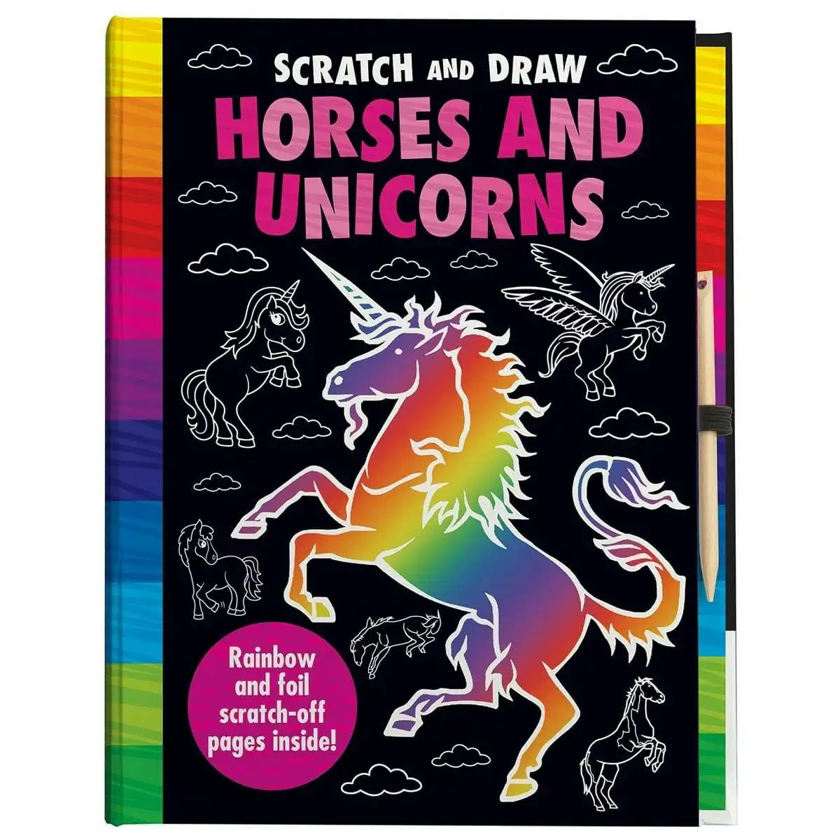 Scratch & Draw Horses And Unicorns