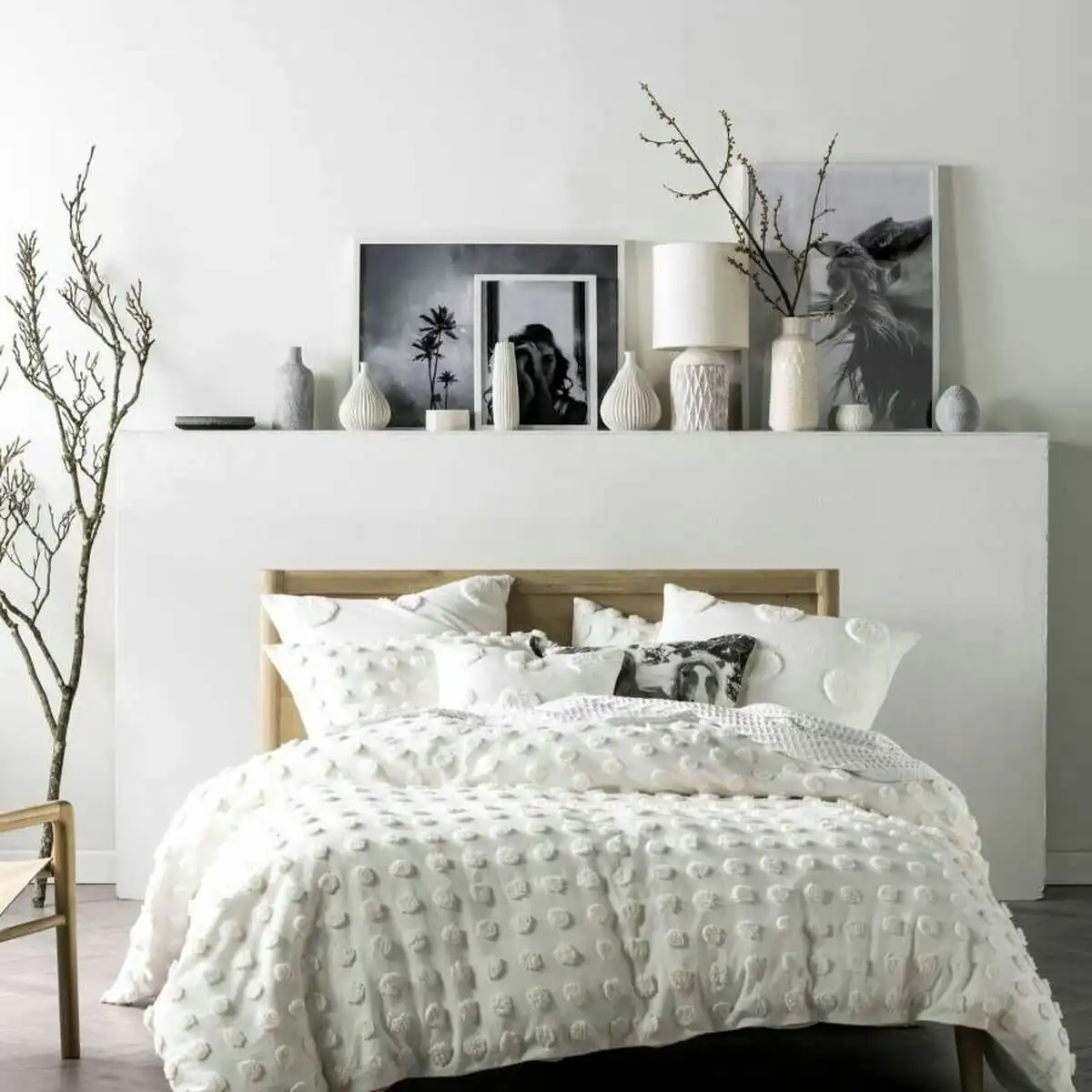 Linen House Haze White Single Bed Quilt Cover Set