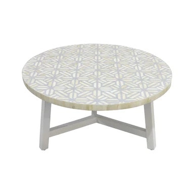 Zohi_Interiors Ayat Bone Inlay Round Coffee Table