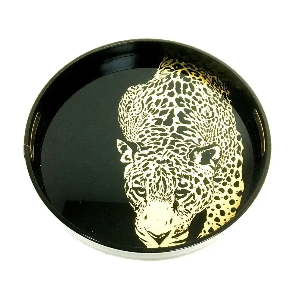 Zohi Interiors Luxe Leopard Round Tray