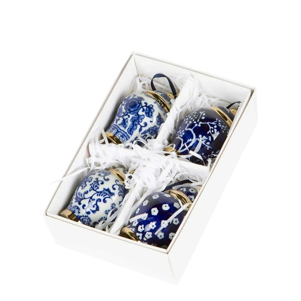 Belle Hanging Ginger Jars Xmas Decor - Box of 4