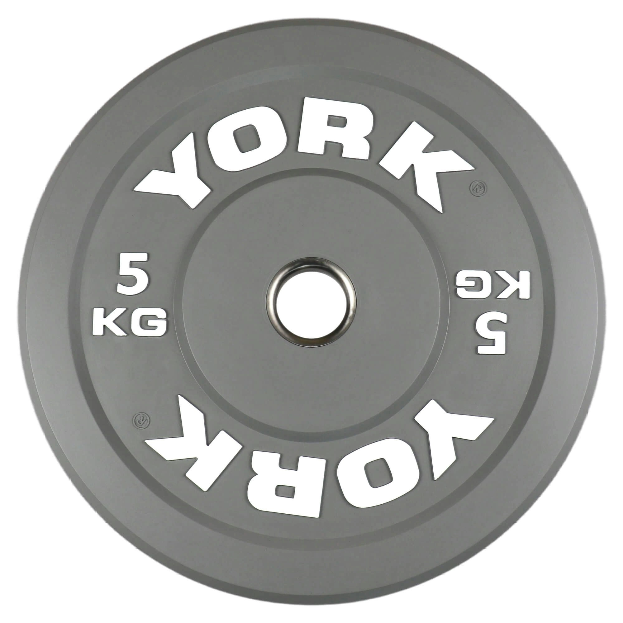 York Fitness 5KG Grey Rubber bumper plate