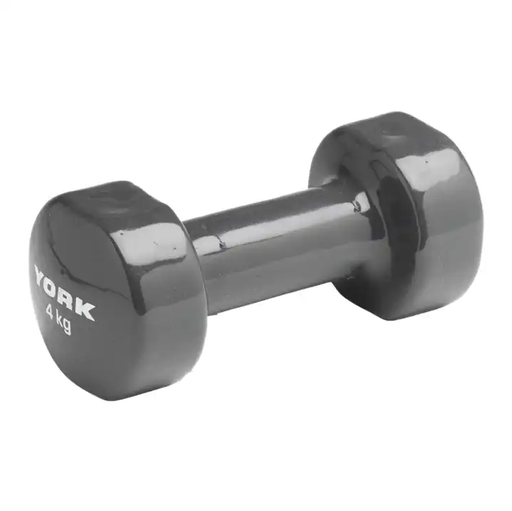 York 4kg PVC Dumbbell Boyles Fitness Equipment Lasoo