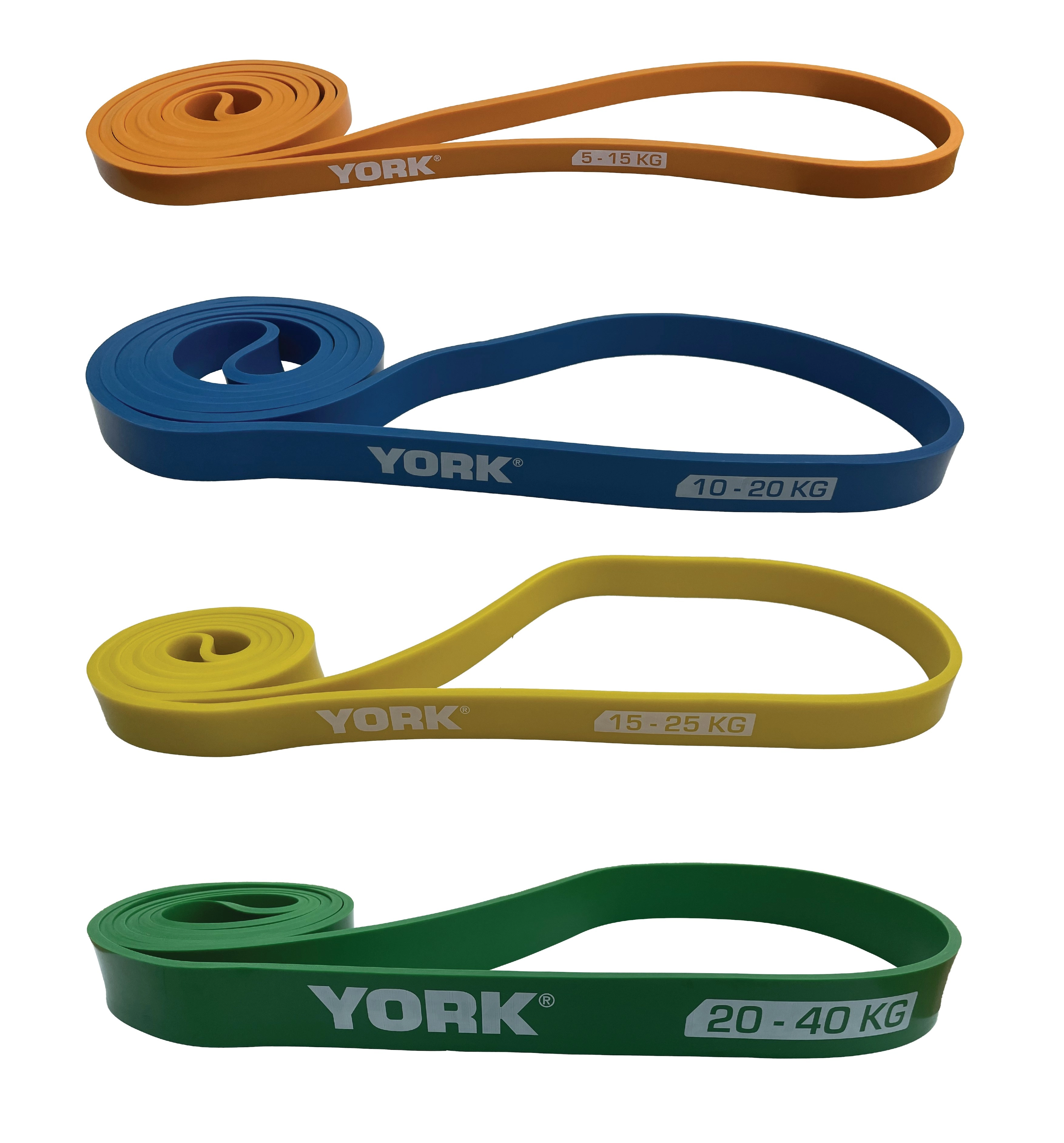 York Resistance Band Speed Set - 4 Bands (5-15KG - 20-40KG)