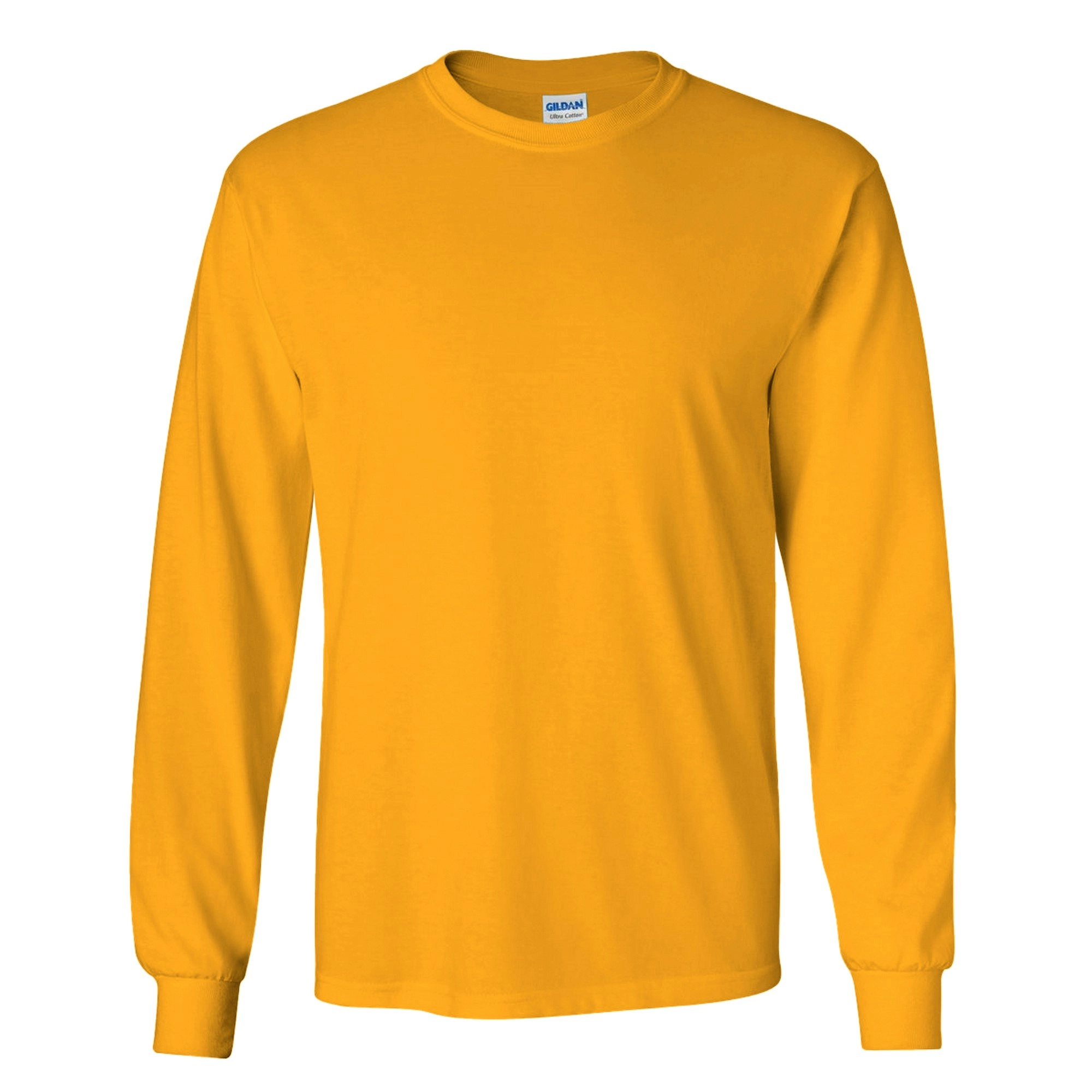 Gildan Mens Plain Crew Neck Ultra Cotton Long Sleeve T-Shirt