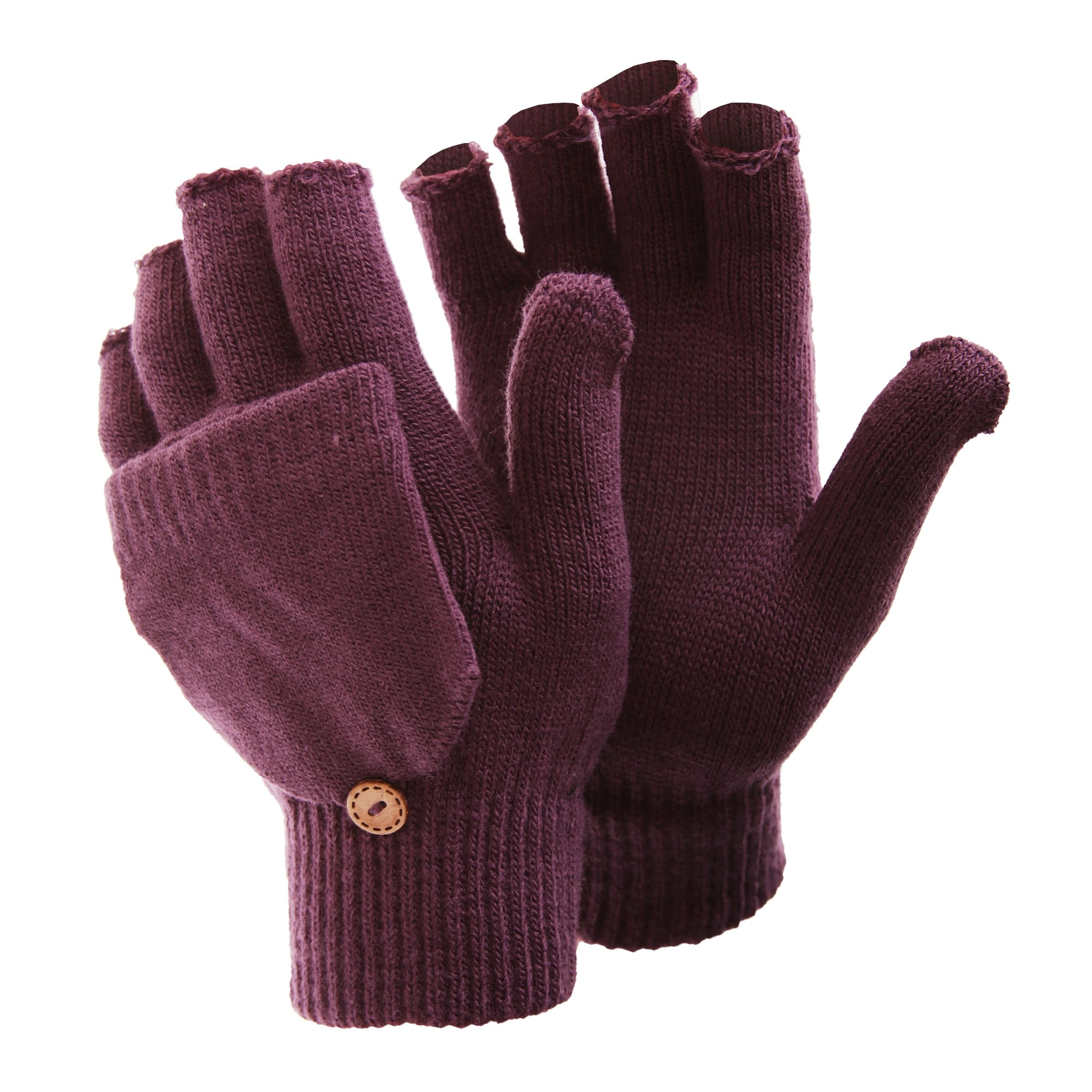 Floso Ladies/Womens Winter Capped Fingerless Magic Gloves