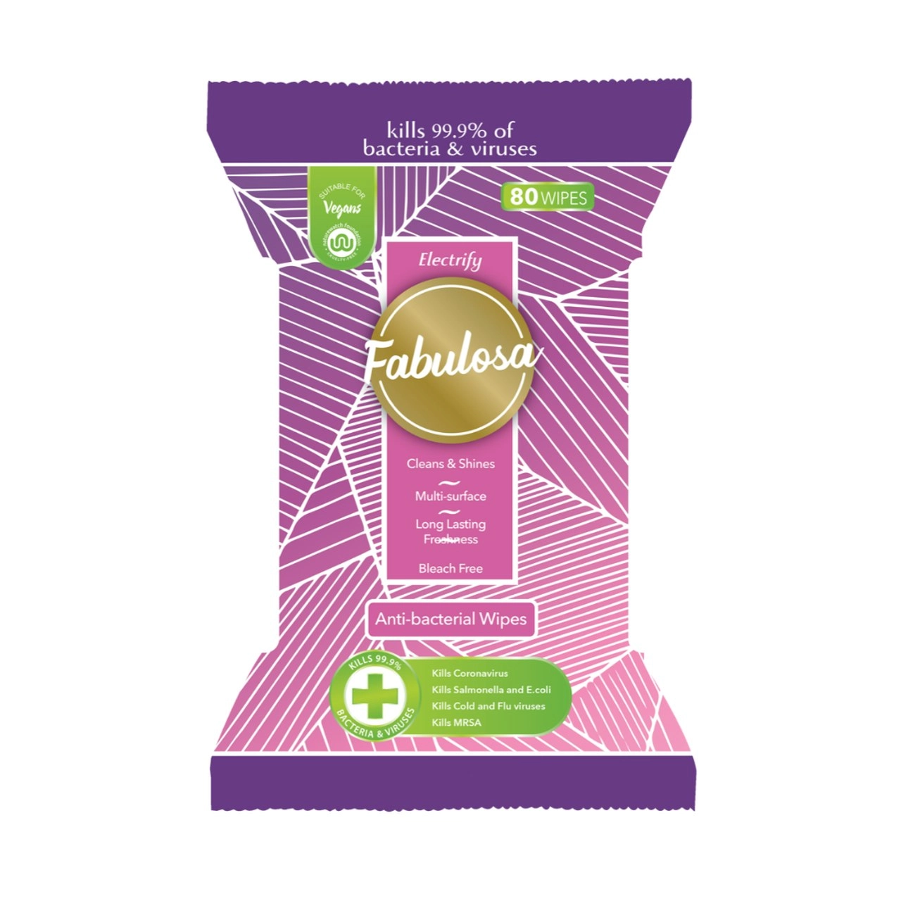 Fabulosa Anti-bac Wipes - Electrify (80pk)