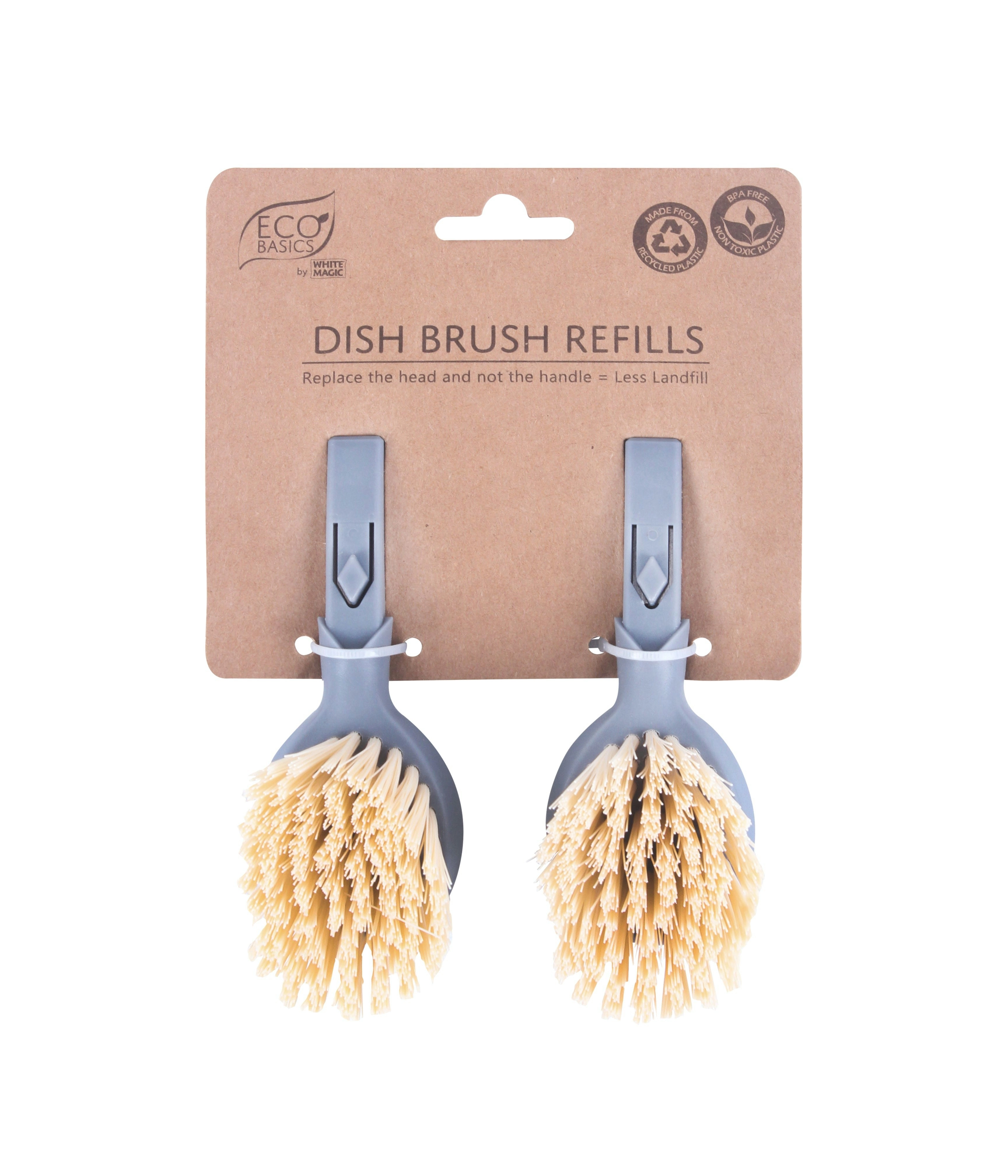 White Magic Eco Basics Dish Brush Refills Set of 2