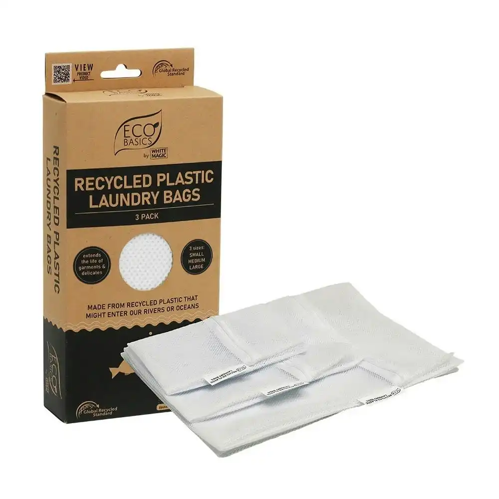 White Magic Eco Basics Recycled Plastic Laundry Bags Set 3