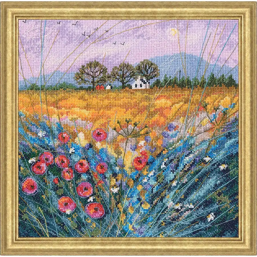 Late Harvest Poppies Cross Stitch- Needlework