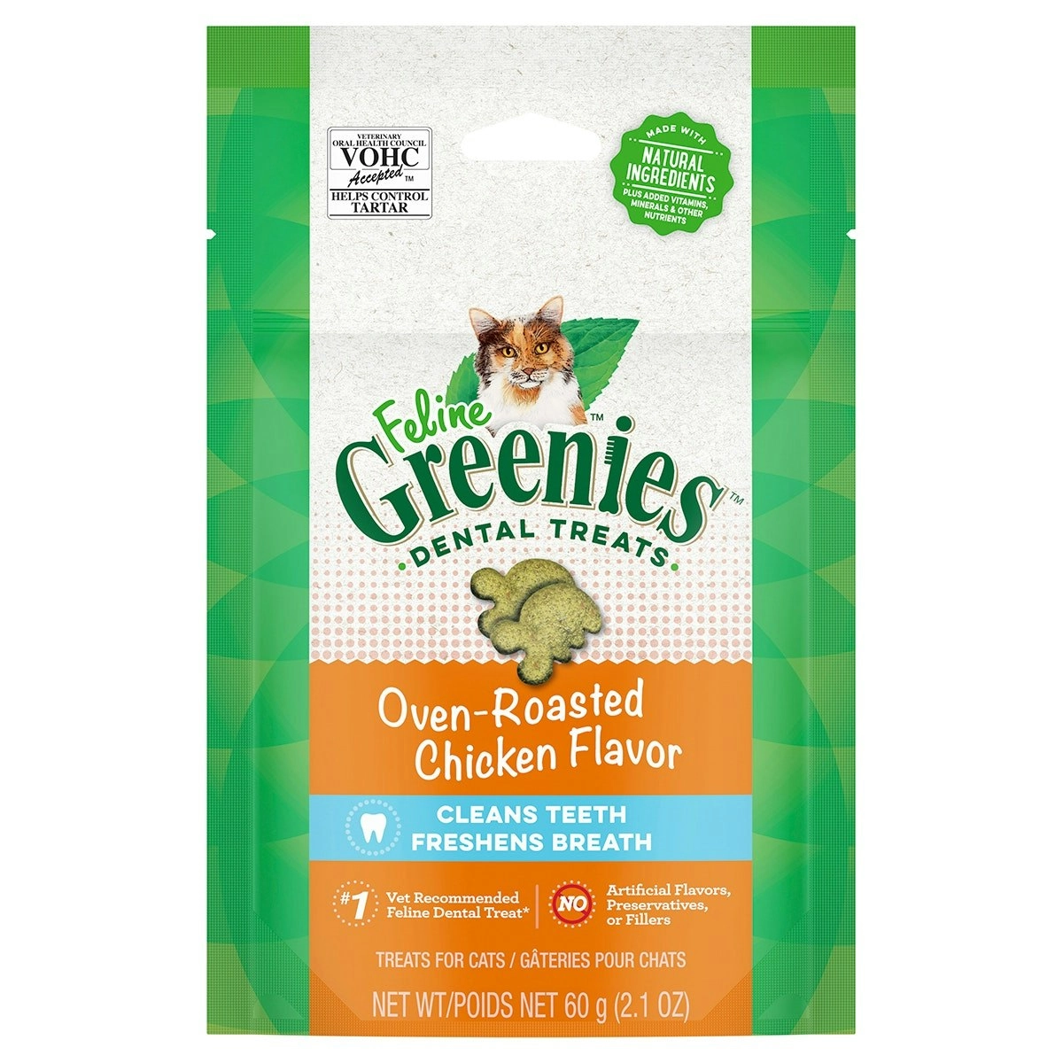 GREENIES Feline Dental Cat Treats Oven Roasted Chicken