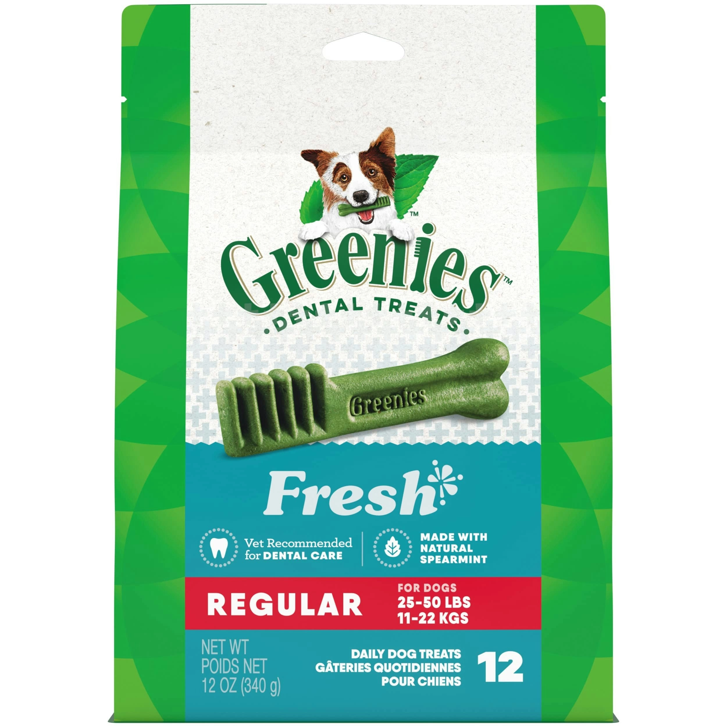 GREENIES Fresh Regular Dog Dental Treats