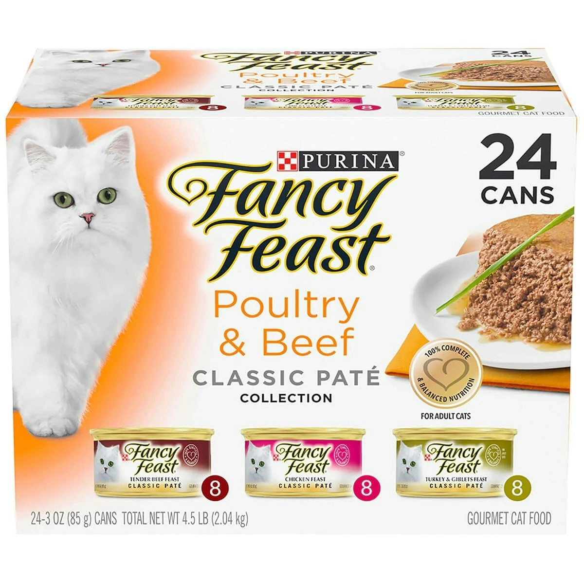 Fancy Feast Poultry & Beef Pate 24x85g