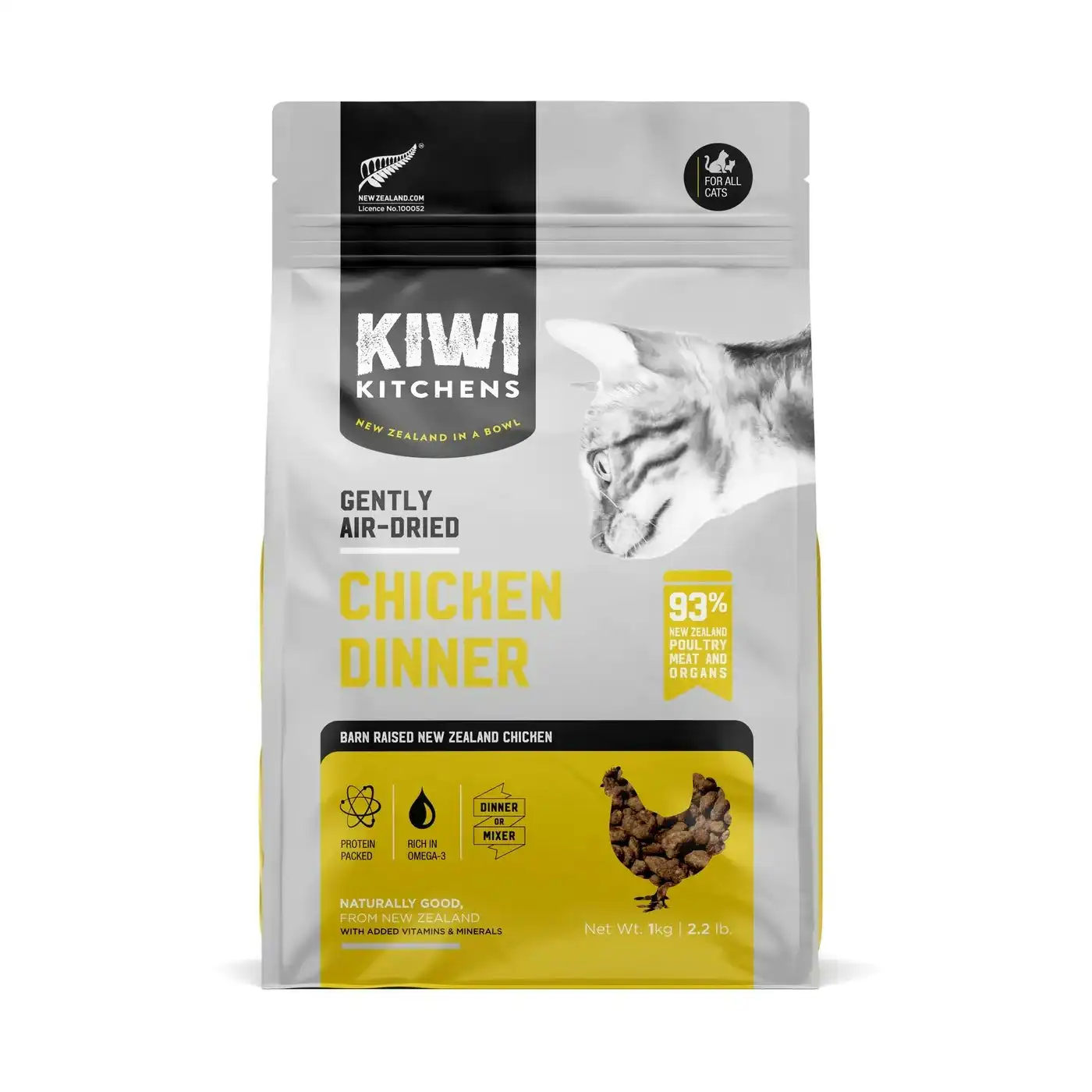 Kiwi Kitchens Chicken Dinner Air Dried Cat Food 1kg