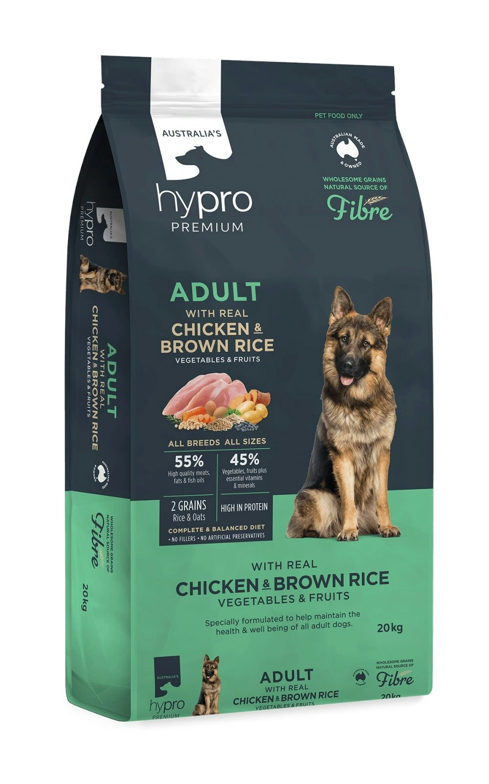 Hypro Premium Wholesome Grains Chicken & Brown Rice Dry Dog Food 20kg