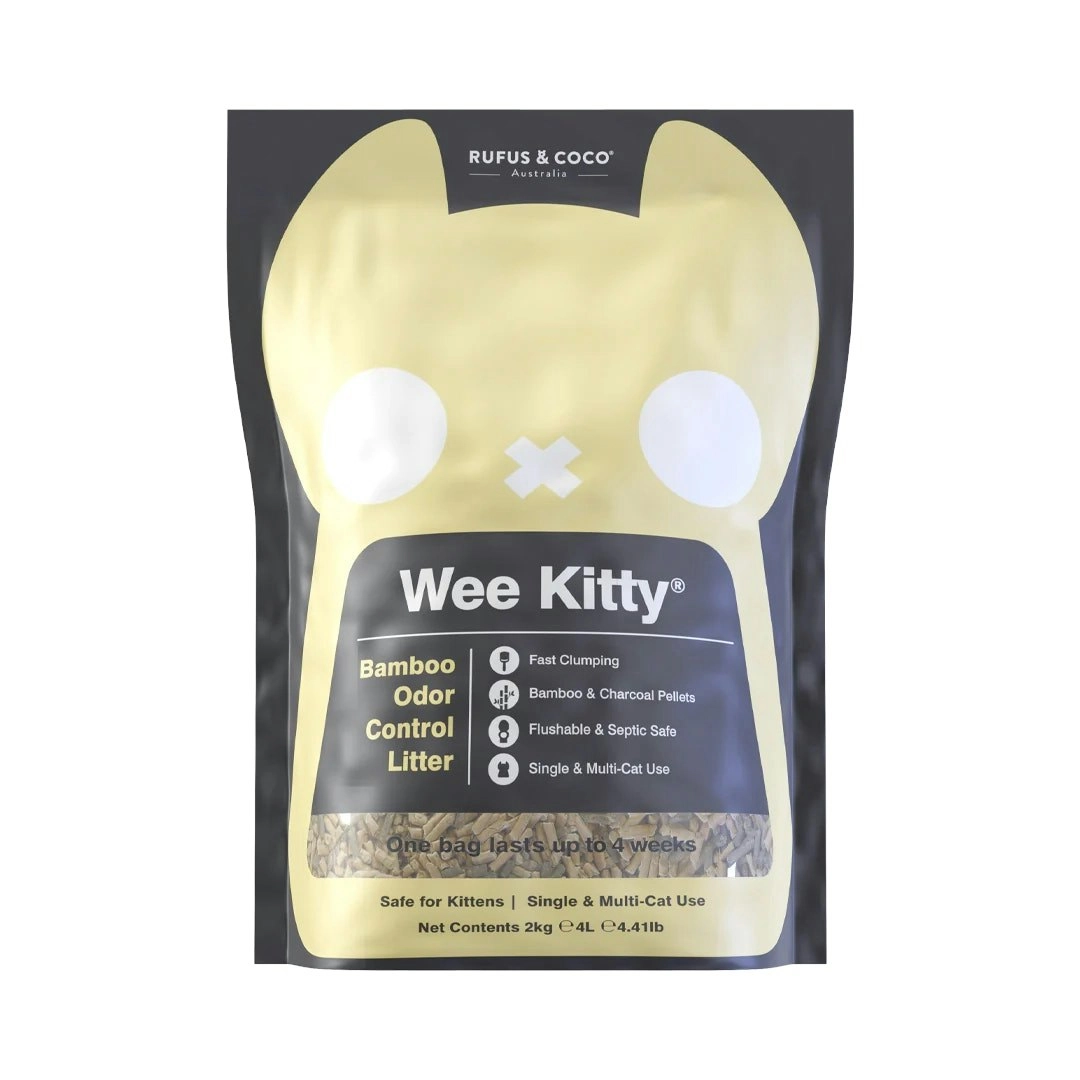 Rufus & Coco Wee Kitty Clumping Bamboo Cat Litter 2kg