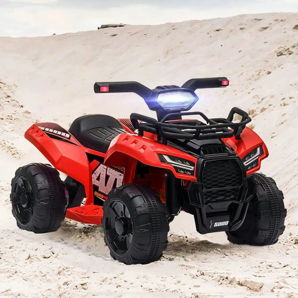 Alfordson Ride On Car Kids Electric ATV Toy With LED Lights Red