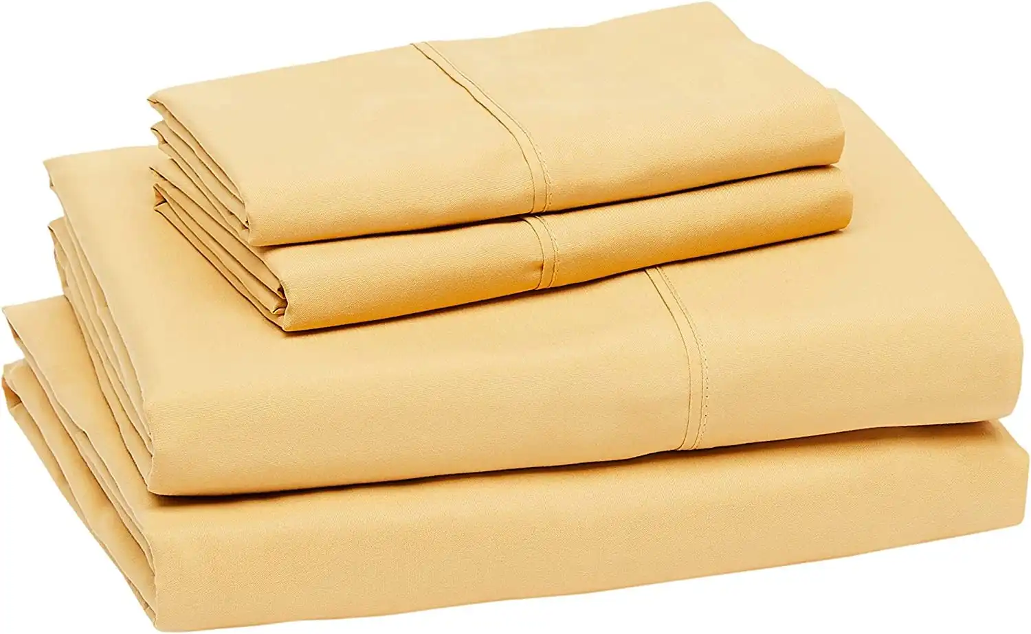 Queen Bed Sheet Set, Lightweight Microfiber, 36 cm Deep Pockets, Mustard Yellow