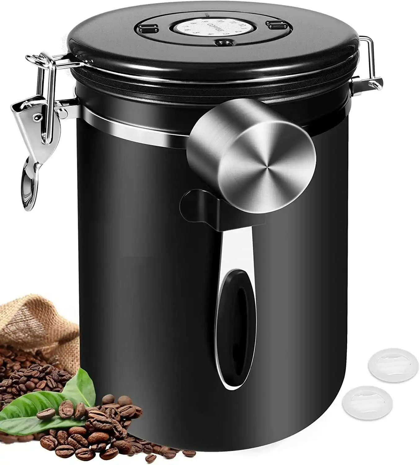 1.8L Airtight Stainless Steel Coffee Canister