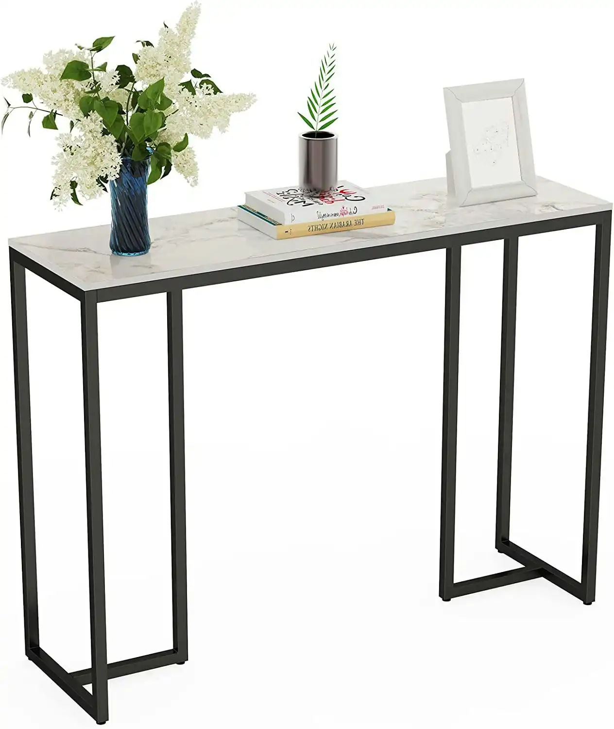 Slim Console table, Marble (White & Black)