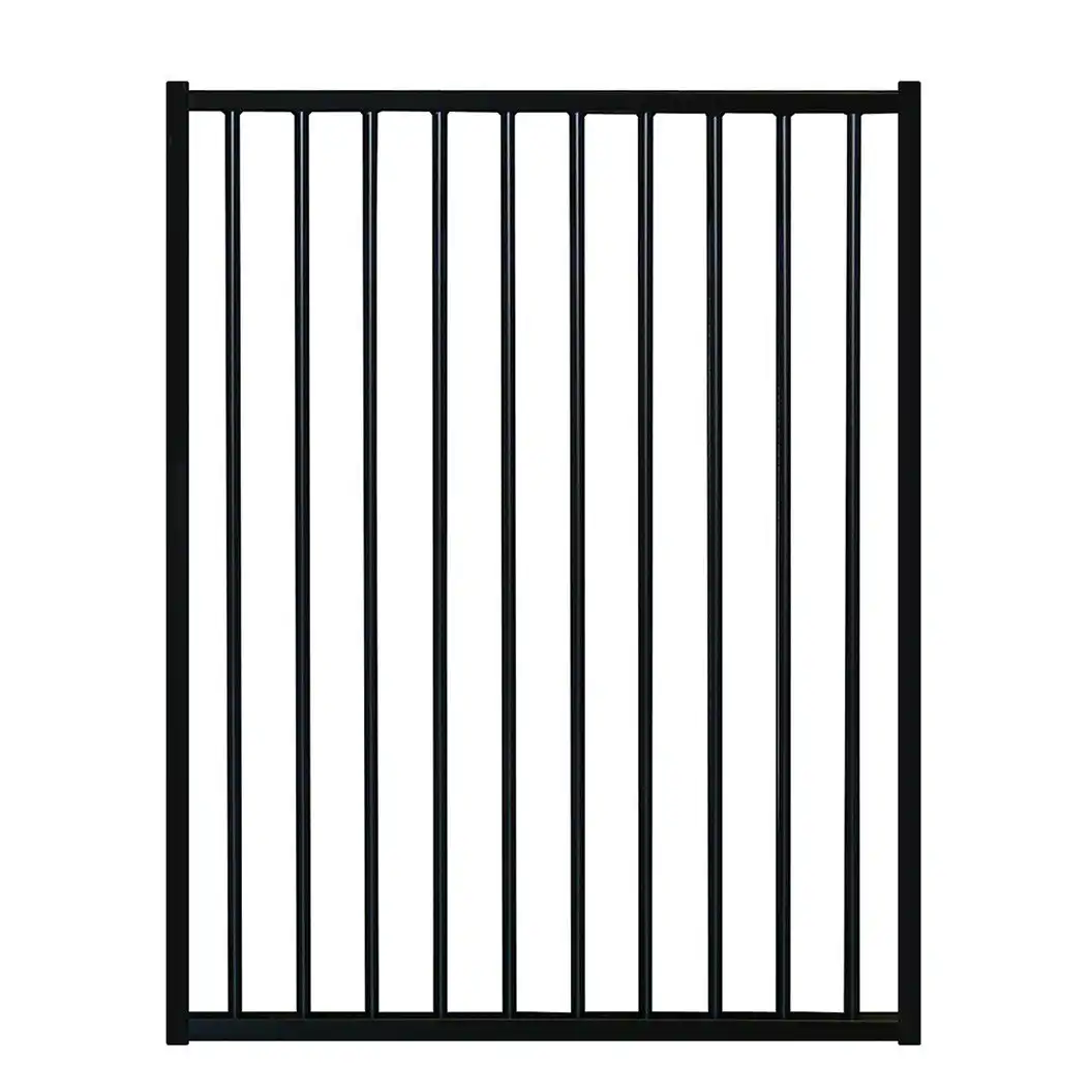 Aluminium Pool Fencing Flat Top Adjustable Gate 1.2m H Black