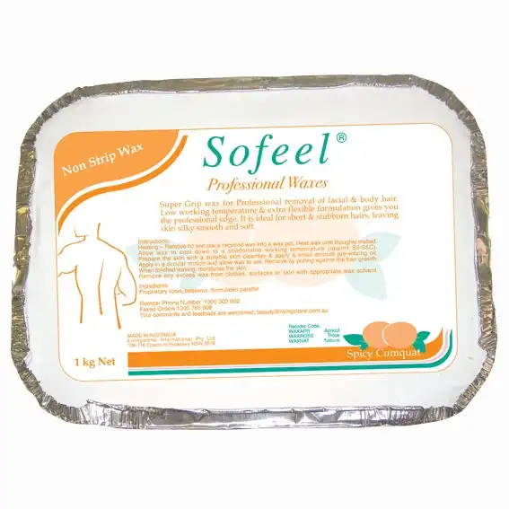 Sofeel Professional Hot Waxes Spicy Cumquat, 1kg , Each x8