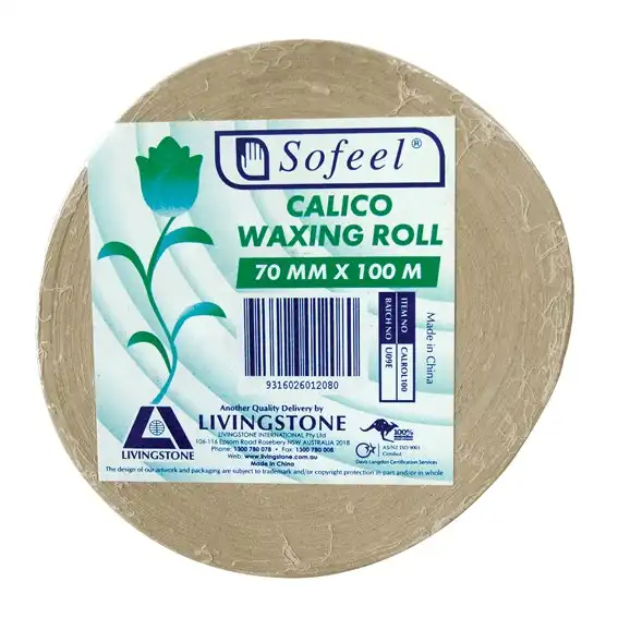 Sofeel Unbleached Calico Roll Waxing Material 70mm x 100m