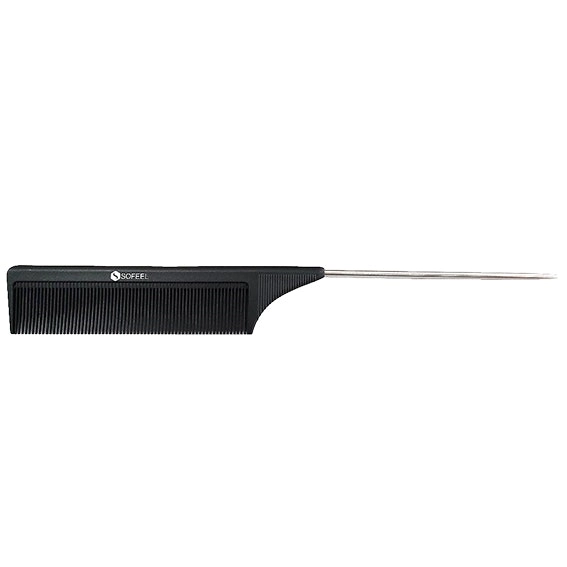 Sofeel Fine Tooth Comb Carbon Fibre with Metal Tail Pin No.1