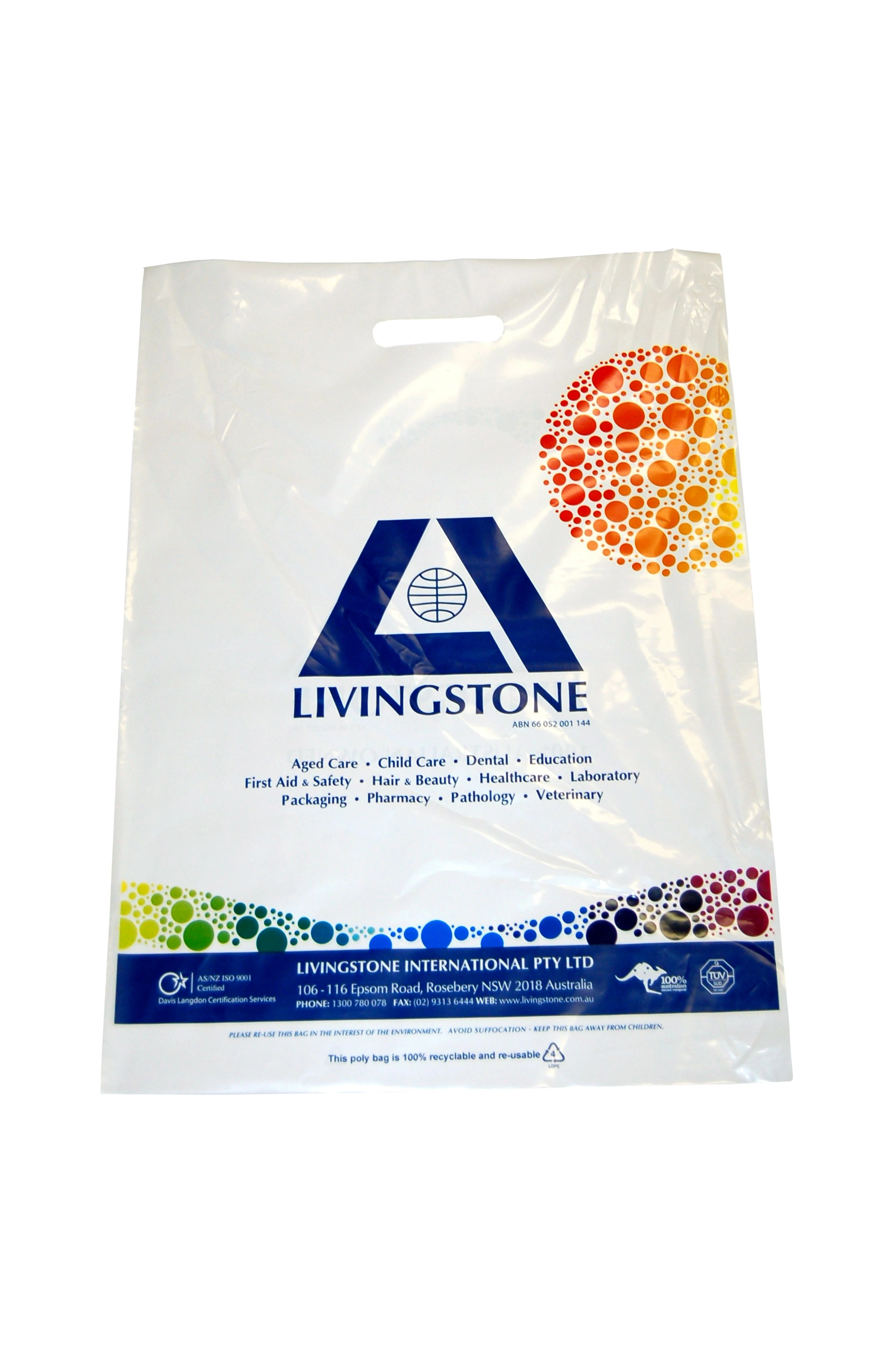 Livingstone Show Bags Small 39 cm x 54 cm, 200 Bags/Pack