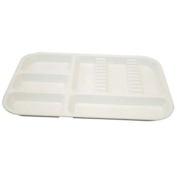 Instrument Tray Divided 340 (L) x 240 (W) x 20 (D) mm White Plastic