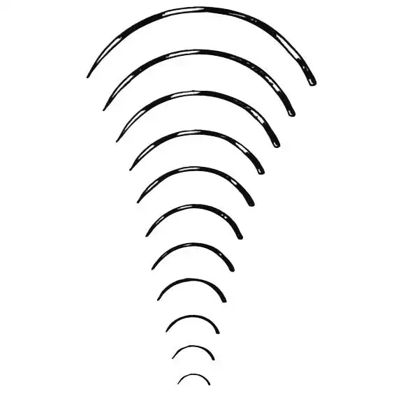 Livingstone Suture Needles, Triangular Cutting 3/8 Circle, Thickness: 1.2mm, Length: 34mm, 12 Needles/Pack