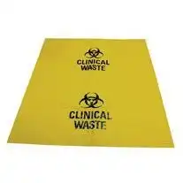 Livingstone Yellow Biohazard Waste Bag LDPE 27L 30 Microns 60 x 50cm 50 Pack