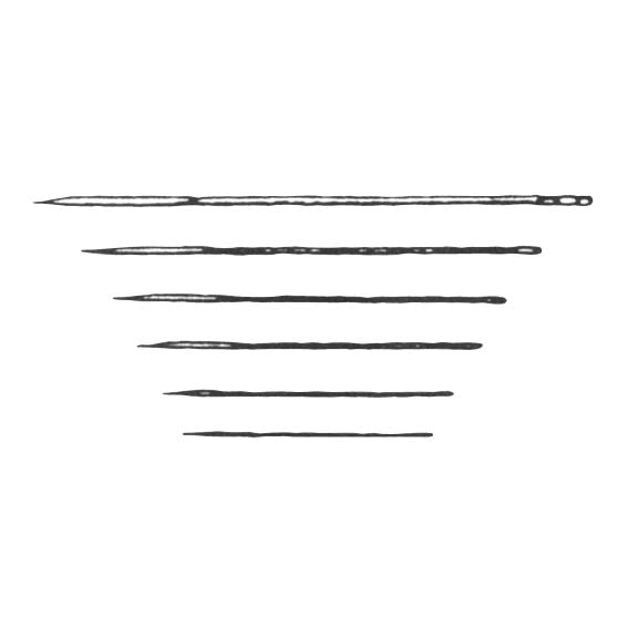 Livingstone Suture Needles, Triangular Cutting Straight, Thickness: 0.7mm, Length: 48mm, 12 Needles/Pack