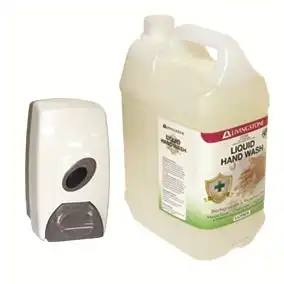 Livingstone Soap Dispenser 1 Litre + Livingstone Anti-Bacterial Liquid Hand Wash Soap 5 Litre Bottle (Kit)