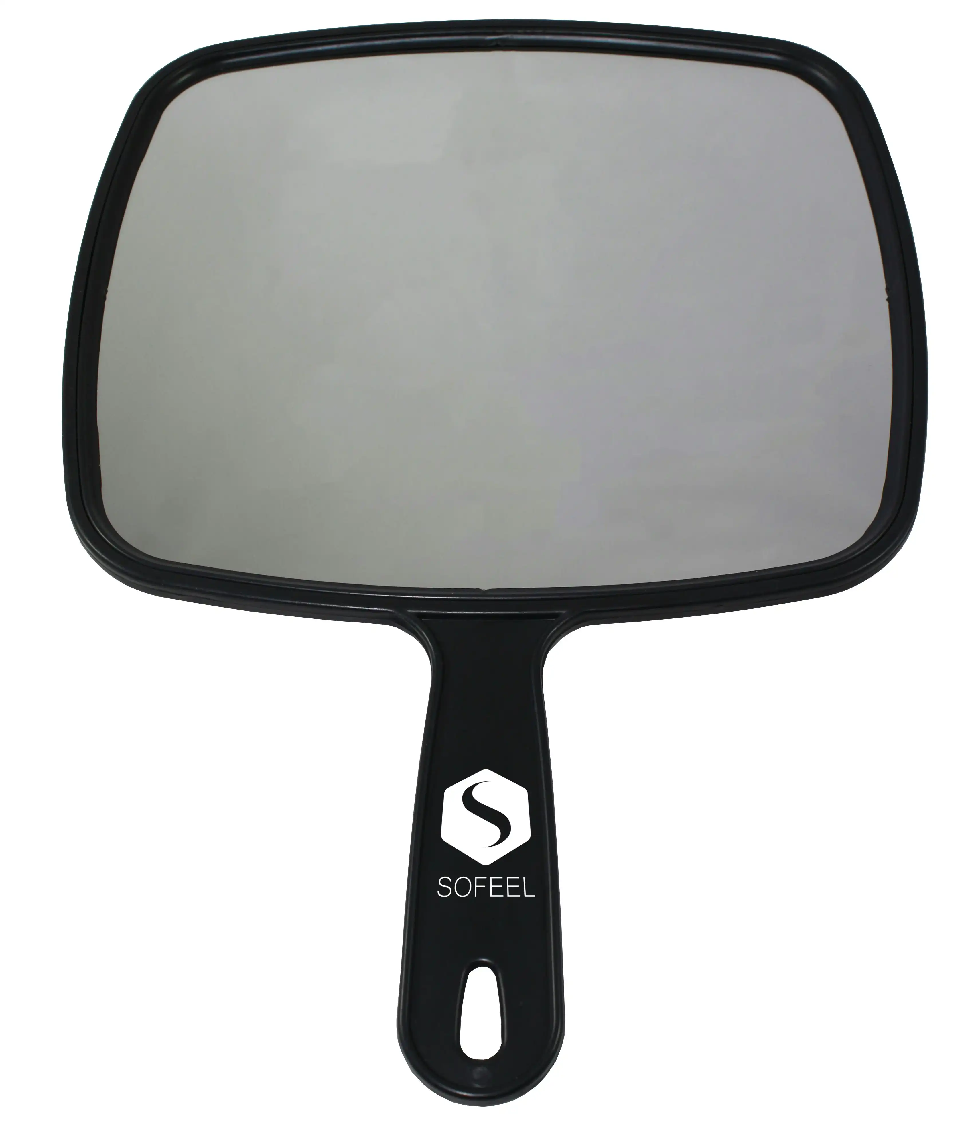 Rectangular Mirror 23 x 20cm 12cm Handle Black