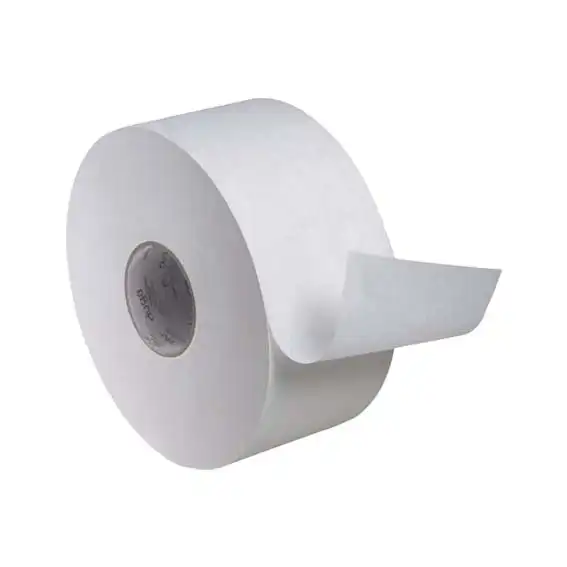 Duga Jumbo Toilet Tissue Roll, 2-Ply, 91mm x 300m, 14.5 GSM, Roll Diameter: 23cm, White, 8 Rolls/Carton