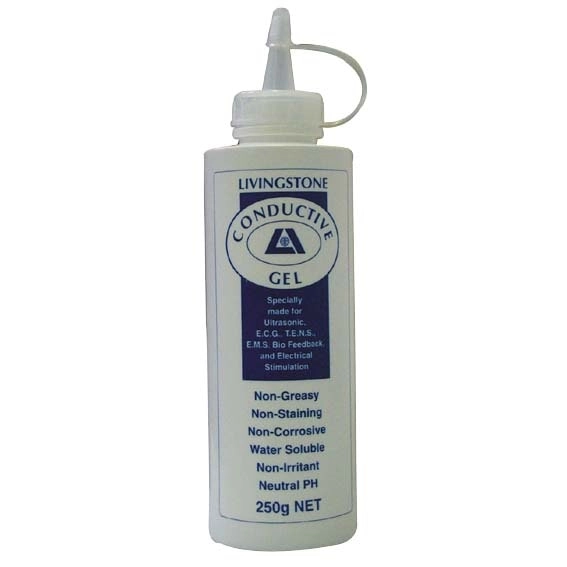 Livingstone Conductive Lubricating Clear Gel for Ultrasound and ECG Electrocardiogram 250ml