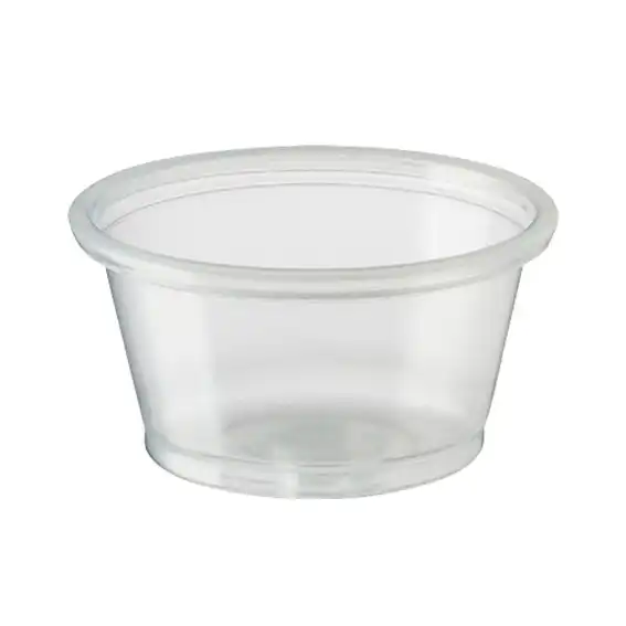 Livingstone Polypropylene Plastic Portion Cups Squat, 22.2ml or 3/4 Ounce Capacity Clear 250 Pack x10