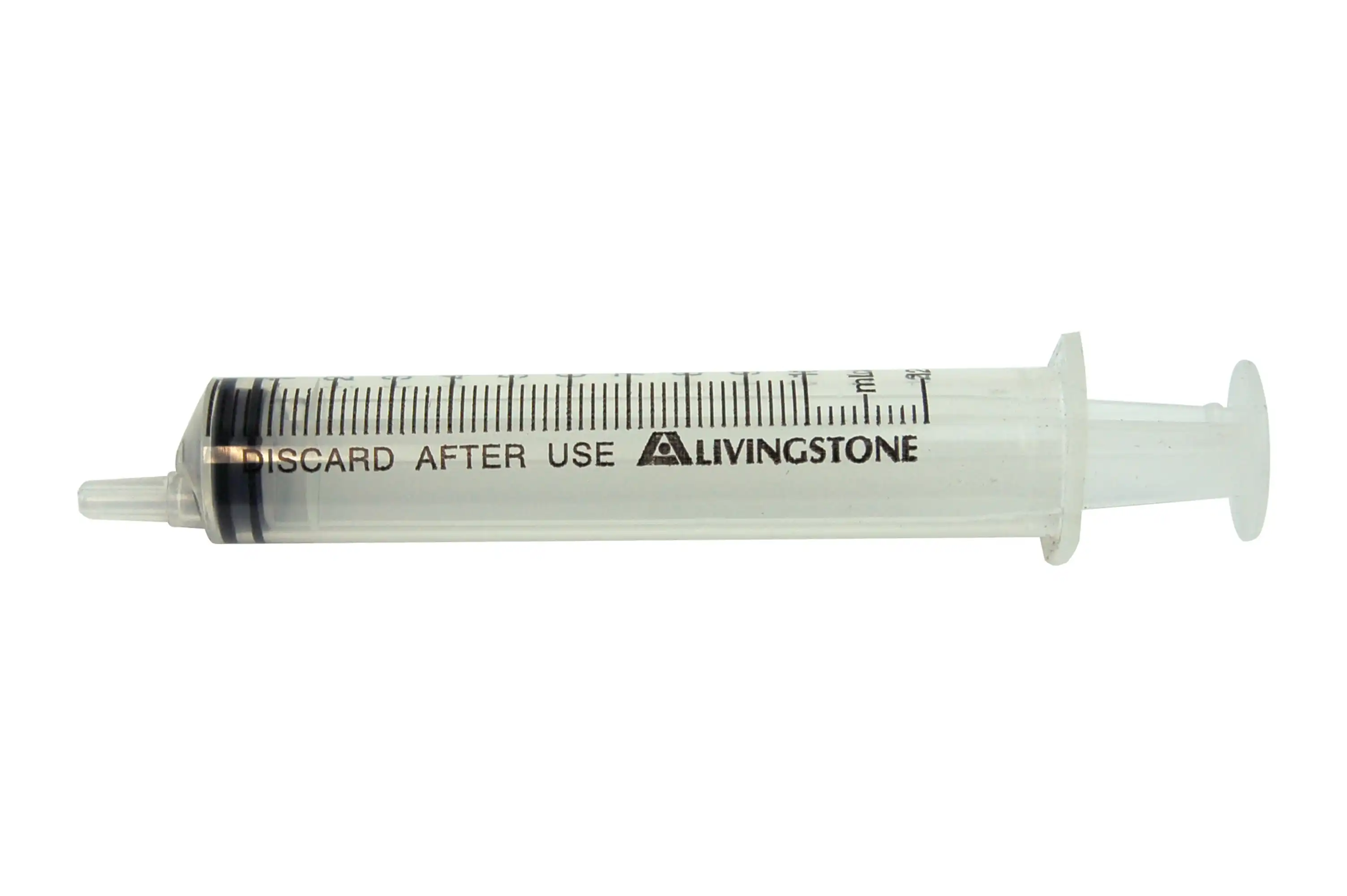 Livingstone Syringe, 10ml, Luer Slip Tip, Eccentric Off Centre Nozzle, Latex Free, Hypoallergenic, Non-Sterile, Loose x1704