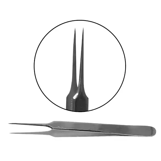 Livingstone Ultra Fine Tips Tweezers Beauty Jewellery Splinter. No. 5 112 mm Straight Pointy Stainless Steel