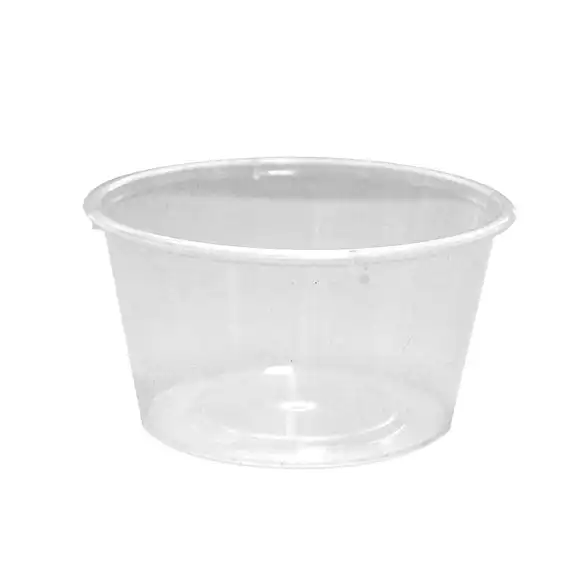 Livingstone Round Base Plastic Take-Away Containers without Lid 12oz or 350ml Clear 500 Carton