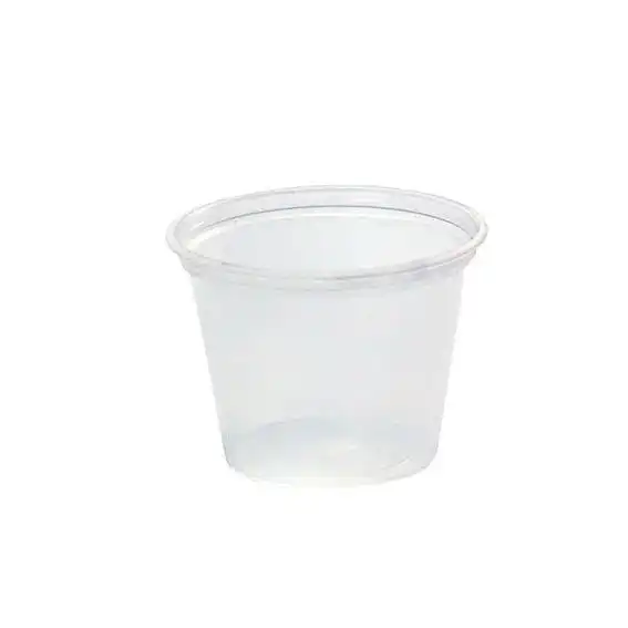 Livingstone Plastic Sauce Containers/Cup without Lid 0.80oz or 25ml Clear 5000 Carton